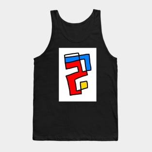 Abstract Modern Art Shape in the Style of Mondrian Tank Top